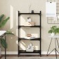vidaXL Bücherregal 4 Böden Schwarz 60x30x120 cm Holzwerkstoff vidaXL Bücherregal 4 Böden Schwarz 60x30x120 cm Holzwerkstoff
