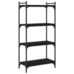 vidaXL Bücherregal 4 Böden Schwarz 60x30x120 cm Holzwerkstoff