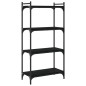 vidaXL Bücherregal 4 Böden Schwarz 60x30x120 cm Holzwerkstoff vidaXL Bücherregal 4 Böden Schwarz 60x30x120 cm Holzwerkstoff