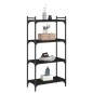vidaXL Bücherregal 4 Böden Schwarz 60x30x120 cm Holzwerkstoff vidaXL Bücherregal 4 Böden Schwarz 60x30x120 cm Holzwerkstoff