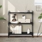 vidaXL Bücherregal 3 Böden Schwarz 80x30x86 cm Holzwerkstoff vidaXL Bücherregal 3 Böden Schwarz 80x30x86 cm Holzwerkstoff