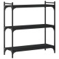 vidaXL Bücherregal 3 Böden Schwarz 80x30x86 cm Holzwerkstoff vidaXL Bücherregal 3 Böden Schwarz 80x30x86 cm Holzwerkstoff