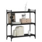 vidaXL Bücherregal 3 Böden Schwarz 80x30x86 cm Holzwerkstoff vidaXL Bücherregal 3 Böden Schwarz 80x30x86 cm Holzwerkstoff