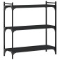 vidaXL Bücherregal 3 Böden Schwarz 80x30x86 cm Holzwerkstoff vidaXL Bücherregal 3 Böden Schwarz 80x30x86 cm Holzwerkstoff