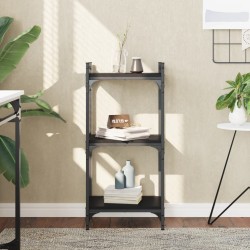 vidaXL Bücherregal 3 Böden Schwarz 40x30x86 cm Holzwerkstoff