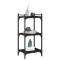vidaXL Bücherregal 3 Böden Schwarz 40x30x86 cm Holzwerkstoff vidaXL Bücherregal 3 Böden Schwarz 40x30x86 cm Holzwerkstoff