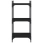 vidaXL Bücherregal 3 Böden Schwarz 40x30x86 cm Holzwerkstoff vidaXL Bücherregal 3 Böden Schwarz 40x30x86 cm Holzwerkstoff