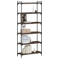 vidaXL Bücherregal 6 Böden Räuchereiche 80x30x188 cm Holzwerkstoff vidaXL Bücherregal 6 Böden Räuchereiche 80x30x188 cm Holzwerkstoff