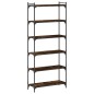 vidaXL Bücherregal 6 Böden Räuchereiche 80x30x188 cm Holzwerkstoff vidaXL Bücherregal 6 Böden Räuchereiche 80x30x188 cm Holzwerkstoff