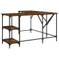 vidaXL Schreibtisch Räuchereiche 139x139x75 cm Holzwerkstoff vidaXL Schreibtisch Räuchereiche 139x139x75 cm Holzwerkstoff