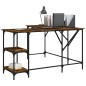 vidaXL Schreibtisch Räuchereiche 139x139x75 cm Holzwerkstoff vidaXL Schreibtisch Räuchereiche 139x139x75 cm Holzwerkstoff