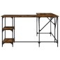 vidaXL Schreibtisch Räuchereiche 139x139x75 cm Holzwerkstoff vidaXL Schreibtisch Räuchereiche 139x139x75 cm Holzwerkstoff