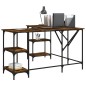 vidaXL Schreibtisch Räuchereiche 139x139x75 cm Holzwerkstoff vidaXL Schreibtisch Räuchereiche 139x139x75 cm Holzwerkstoff