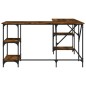 vidaXL Schreibtisch Räuchereiche 139x139x75 cm Holzwerkstoff vidaXL Schreibtisch Räuchereiche 139x139x75 cm Holzwerkstoff