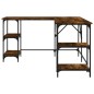 vidaXL Schreibtisch Räuchereiche 139x139x75 cm Holzwerkstoff vidaXL Schreibtisch Räuchereiche 139x139x75 cm Holzwerkstoff
