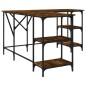 vidaXL Schreibtisch Räuchereiche 139x139x75 cm Holzwerkstoff vidaXL Schreibtisch Räuchereiche 139x139x75 cm Holzwerkstoff