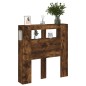 vidaXL LED-Kopfteil Räuchereiche 100x18,5x103,5 cm Holzwerkstoff