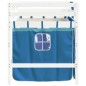 vidaXL Kinderhochbett mit Vorhängen Blau 80x200 cm Massivholz Kiefer vidaXL Kinderhochbett mit Vorhängen Blau 80x200 cm Massivholz Kiefer