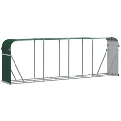 vidaXL Kaminholzunterstand Grün 300x45x100 cm Verzinkter Stahl