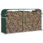 vidaXL Kaminholzunterstand Grün 180x45x100 cm Verzinkter Stahl vidaXL Kaminholzunterstand Grün 180x45x100 cm Verzinkter Stahl