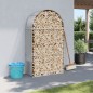 vidaXL Kaminholzunterstand Hellgrau 120x45x210 cm Verzinkter Stahl vidaXL Kaminholzunterstand Hellgrau 120x45x210 cm Verzinkter Stahl