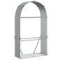 vidaXL Kaminholzunterstand Hellgrau 120x45x210 cm Verzinkter Stahl vidaXL Kaminholzunterstand Hellgrau 120x45x210 cm Verzinkter Stahl