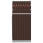 vidaXL Kaminholzunterstand Braun 40x45x100 cm Verzinkter Stahl vidaXL Kaminholzunterstand Braun 40x45x100 cm Verzinkter Stahl