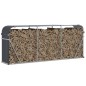 vidaXL Kaminholzunterstand Anthrazit 234x45x100 cm Verzinkter Stahl vidaXL Kaminholzunterstand Anthrazit 234x45x100 cm Verzinkter Stahl