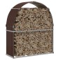 vidaXL Kaminholzunterstand Braun 120x45x140 cm Verzinkter Stahl vidaXL Kaminholzunterstand Braun 120x45x140 cm Verzinkter Stahl