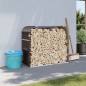 vidaXL Kaminholzunterstand Braun 120x45x100 cm Verzinkter Stahl vidaXL Kaminholzunterstand Braun 120x45x100 cm Verzinkter Stahl