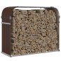 vidaXL Kaminholzunterstand Braun 120x45x100 cm Verzinkter Stahl vidaXL Kaminholzunterstand Braun 120x45x100 cm Verzinkter Stahl