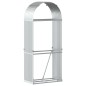 vidaXL Kaminholzunterstand Silbern 80x45x190 cm Verzinkter Stahl vidaXL Kaminholzunterstand Silbern 80x45x190 cm Verzinkter Stahl