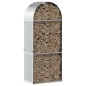 vidaXL Kaminholzunterstand Silbern 80x45x190 cm Verzinkter Stahl vidaXL Kaminholzunterstand Silbern 80x45x190 cm Verzinkter Stahl