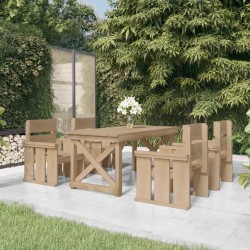 vidaXL 5-tlg. Garten-Essgruppe Massivholz Kiefer Imprägniert
