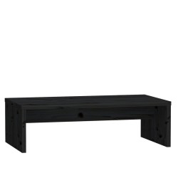 vidaXL Monitorständer Schwarz 50x27x15 cm Massivholz Kiefer