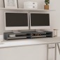 vidaXL Monitorständer Grau 100x24x13 cm Massivholz Kiefer vidaXL Monitorständer Grau 100x24x13 cm Massivholz Kiefer