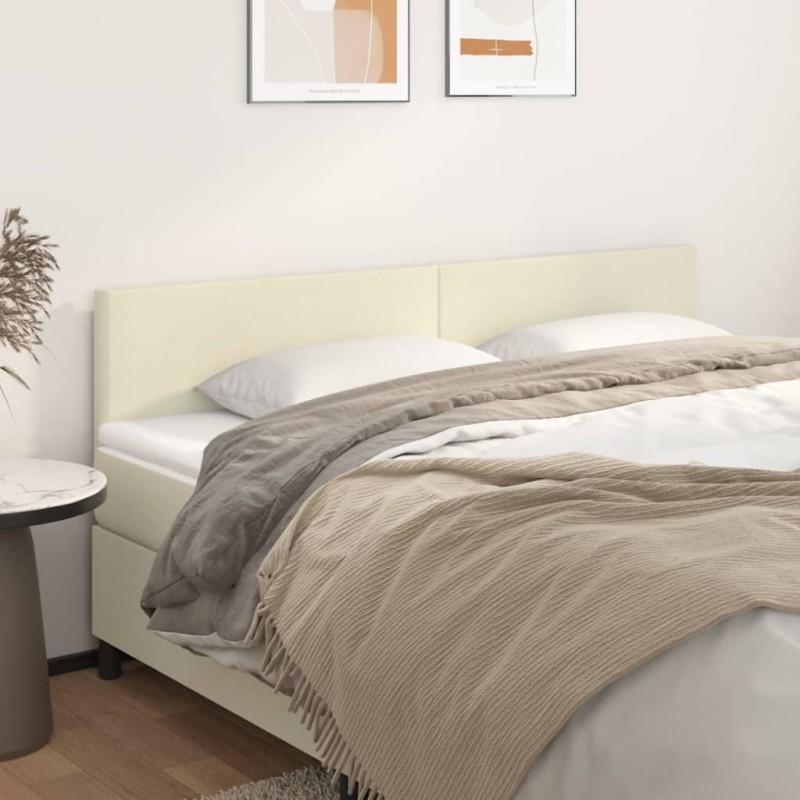 vidaXL Kopfteile 2 Stk. Creme 100x5x78/88 cm Kunstleder vidaXL Kopfteile 2 Stk. Creme 100x5x78/88 cm Kunstleder