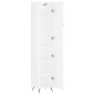 Highboard Hochglanz-Weiß 34,5x34x180 cm Holzwerkstoff Highboard Hochglanz-Weiß 34,5x34x180 cm Holzwerkstoff