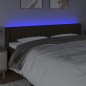 vidaXL LED Kopfteil Dunkelbraun 203x16x78/88 cm Stoff