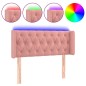 vidaXL LED Kopfteil Rosa 93x16x78/88 cm Samt vidaXL LED Kopfteil Rosa 93x16x78/88 cm Samt
