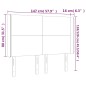 vidaXL LED Kopfteil Dunkelgrün 147x16x118/128 cm Samt