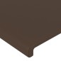 vidaXL LED Kopfteil Braun 183x16x118/128 cm Kunstleder