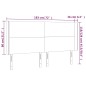 vidaXL LED Kopfteil Braun 183x16x118/128 cm Kunstleder