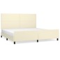 vidaXL Bettgestell mit Kopfteil Creme 200x200 cm Kunstleder vidaXL Bettgestell mit Kopfteil Creme 200x200 cm Kunstleder