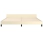 vidaXL Bettgestell mit Kopfteil Creme 200x200 cm Kunstleder vidaXL Bettgestell mit Kopfteil Creme 200x200 cm Kunstleder