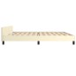 vidaXL Bettgestell mit Kopfteil Creme 200x200 cm Kunstleder vidaXL Bettgestell mit Kopfteil Creme 200x200 cm Kunstleder