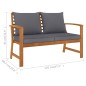 3-tlg. Garten-Lounge-Set mit Auflagen Massivholz Akazie 3-tlg. Garten-Lounge-Set mit Auflagen Massivholz Akazie