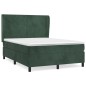 vidaXL Boxspringbett mit Matratze Dunkelgrün 140x190 cm Samt vidaXL Boxspringbett mit Matratze Dunkelgrün 140x190 cm Samt