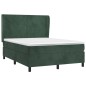 vidaXL Boxspringbett mit Matratze Dunkelgrün 140x190 cm Samt vidaXL Boxspringbett mit Matratze Dunkelgrün 140x190 cm Samt