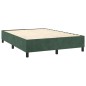 vidaXL Boxspringbett mit Matratze Dunkelgrün 140x190 cm Samt vidaXL Boxspringbett mit Matratze Dunkelgrün 140x190 cm Samt